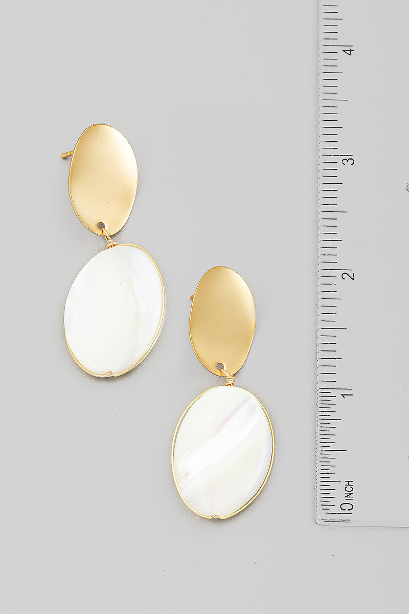 Earring Link Oval With Drop