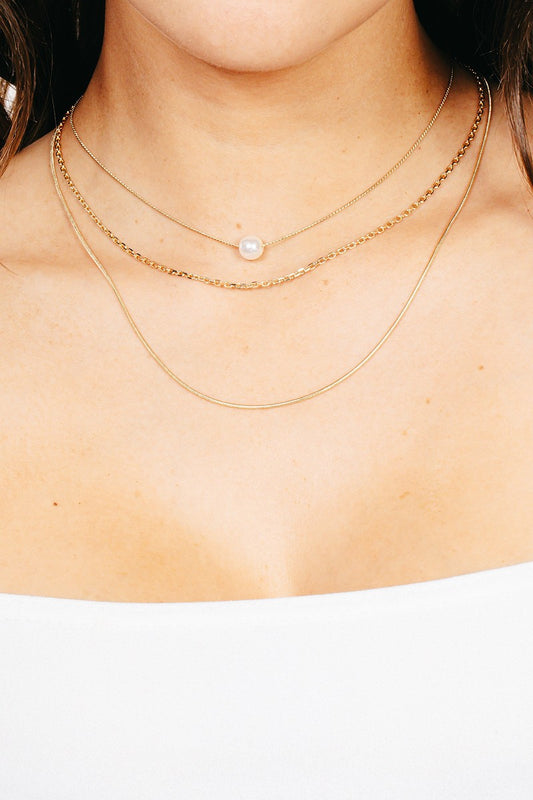 Three-Chained Elegant Necklace